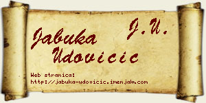 Jabuka Udovičić vizit kartica